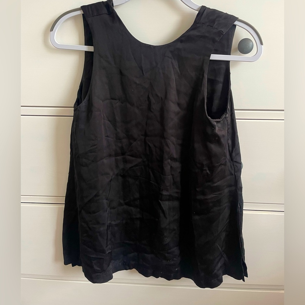 & Other Stories Black Silky Blouse Size 4